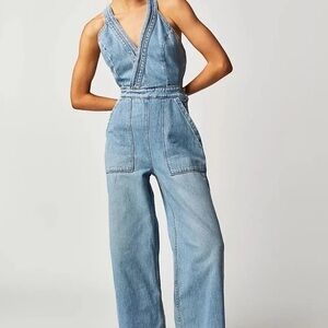 Sincerely Jules Light Blue Denim Jumpsuit Overalls